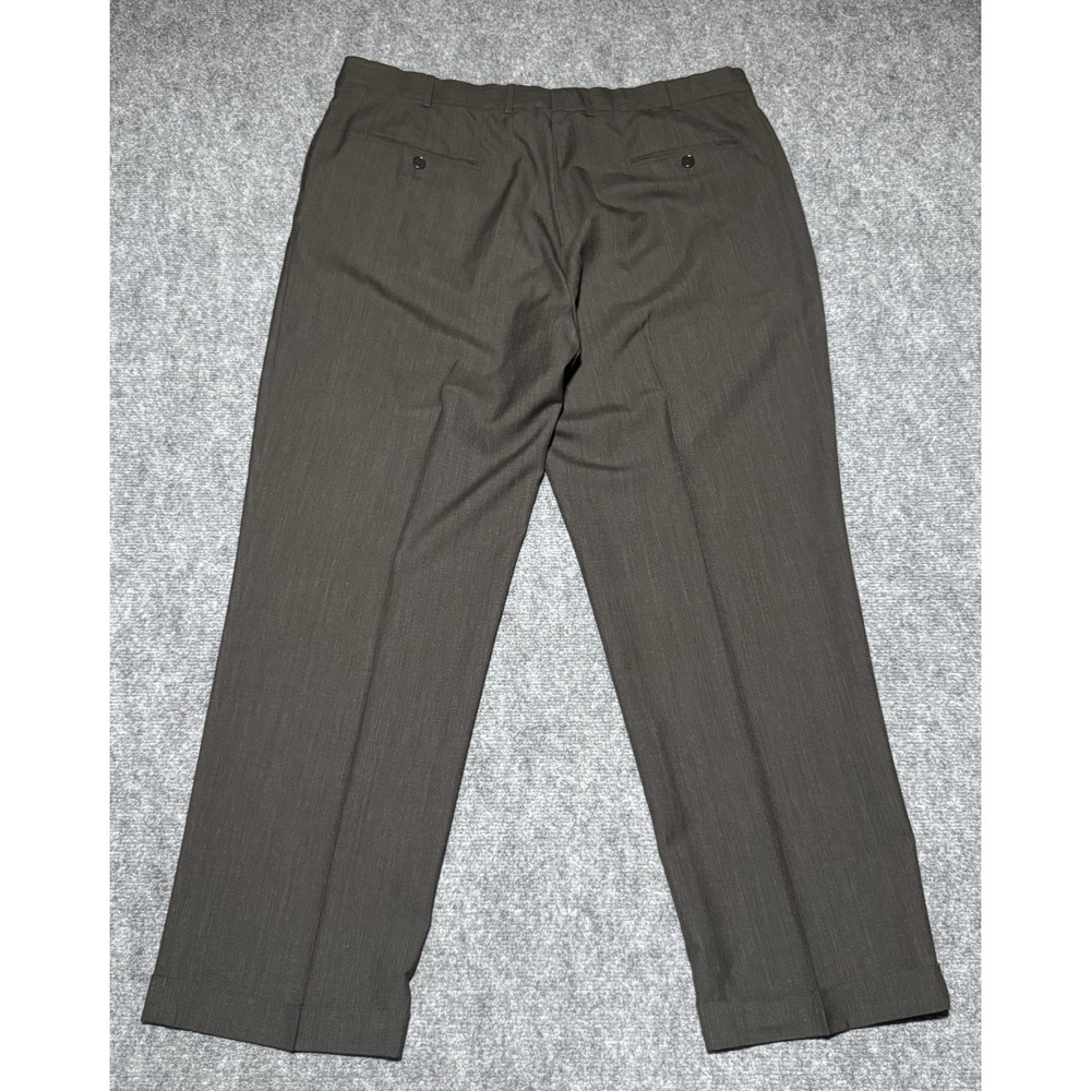 Brooks Brothers 346 Solid Dark Brown Dress Pants 100% Wool Men Fit 38x30 - Picture 7 of 14